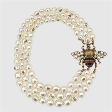 gucci choker necklace for women|designer bee necklace gucci.